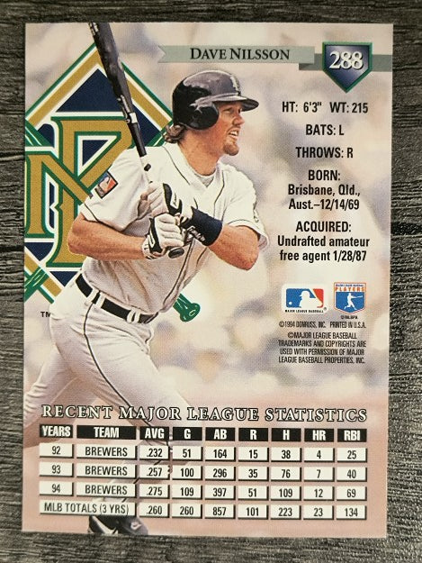 1995 Donruss #288 Dave Nilsson