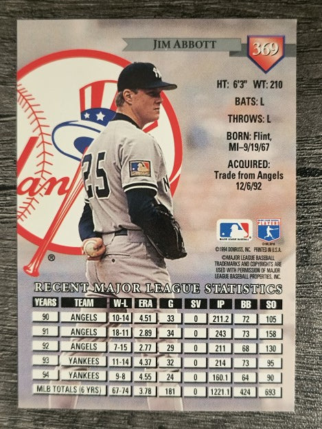 1995 Donruss #369 Jim Abbott