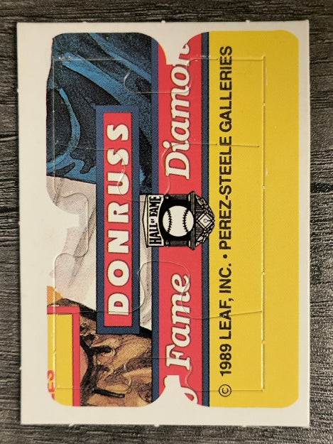 1989 Donruss Warren Spahn Puzzle #58 Spahn Puzzle 58-60