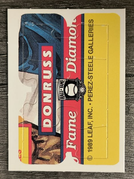 1989 Donruss Warren Spahn Puzzle #58 Spahn Puzzle 58-60