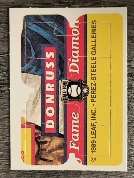 1989 Donruss Warren Spahn Puzzle #58 Spahn Puzzle 58-60