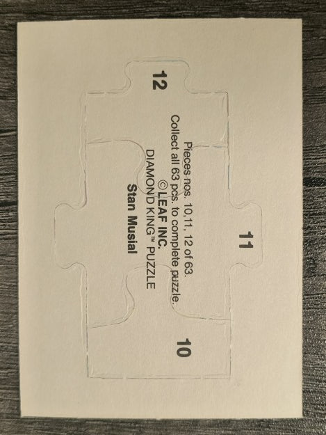 1988 Donruss Stan Musial Puzzle #10 Musial Puzzle 10-12