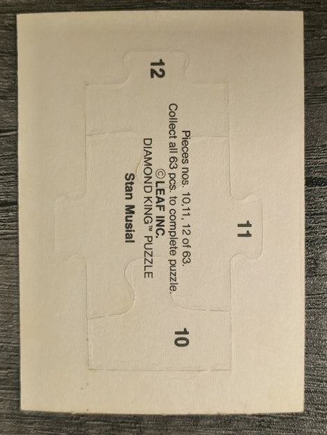 1988 Donruss Stan Musial Puzzle #10 Musial Puzzle 10-12