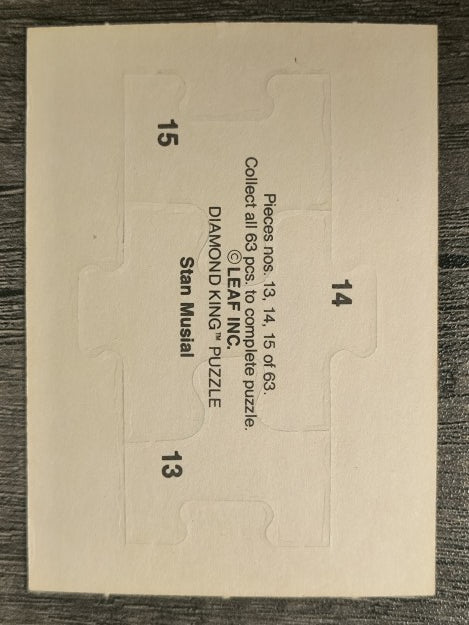 1988 Donruss Stan Musial Puzzle #13 Musial Puzzle 13-15