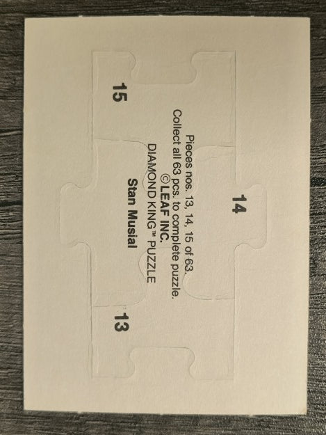1988 Donruss Stan Musial Puzzle #13 Musial Puzzle 13-15