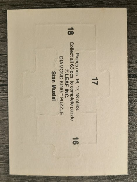 1988 Donruss Stan Musial Puzzle #16 Musial Puzzle 16-18