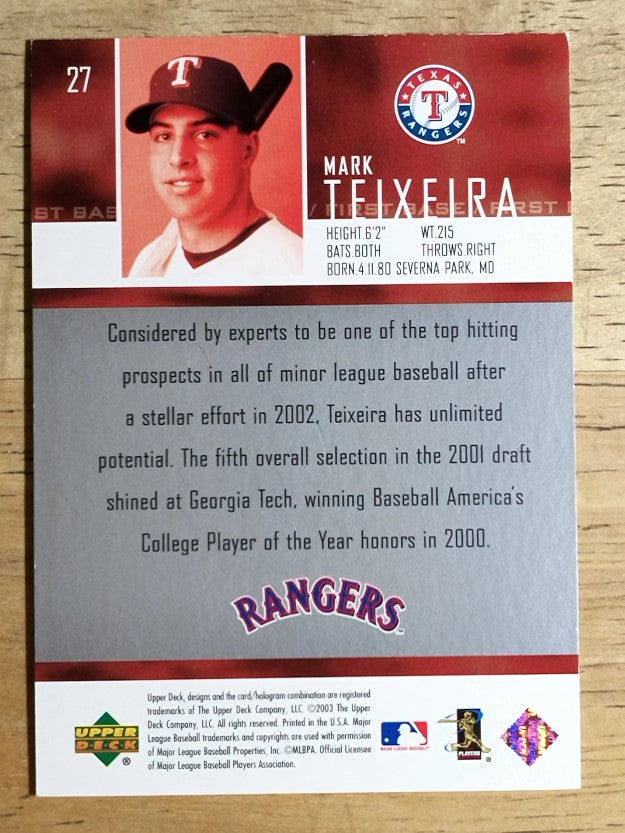 2004 Upper Deck #27 Mark Teixeira SR