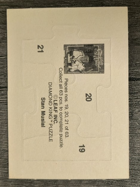 1988 Donruss Stan Musial Puzzle #19 Musial Puzzle 19-21