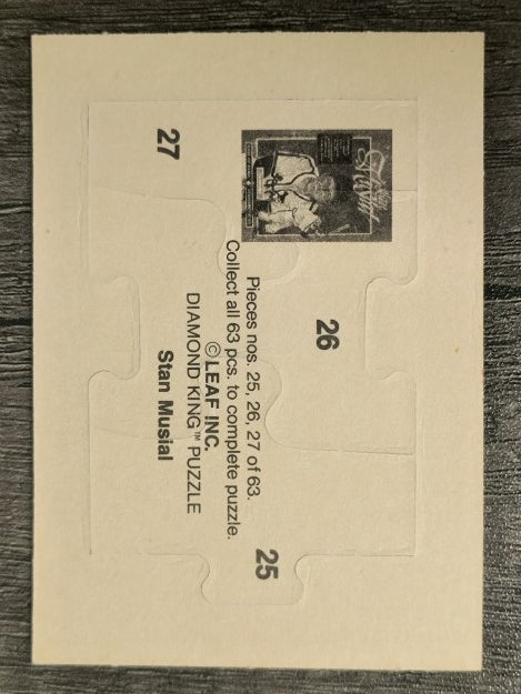 1988 Donruss Stan Musial Puzzle #25 Musial Puzzle 25-27