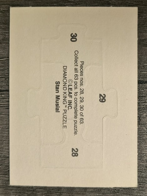 1988 Donruss Stan Musial Puzzle #28 Musial Puzzle 28-30