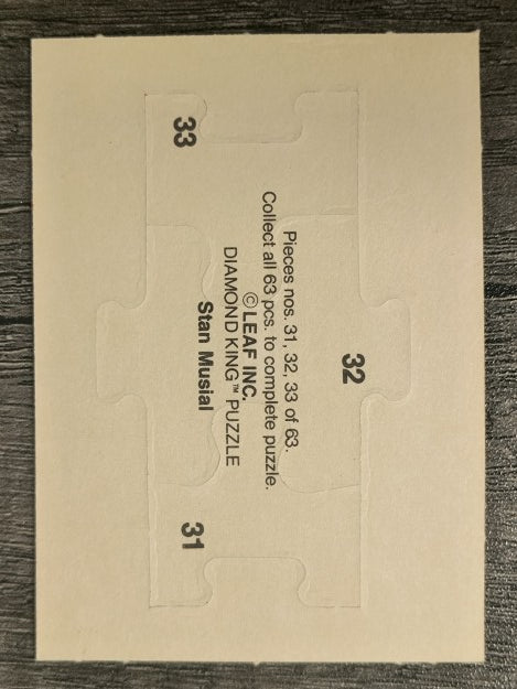 1988 Donruss Stan Musial Puzzle #31 Musial Puzzle 31-33