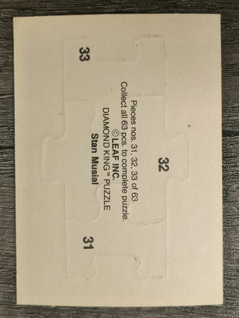 1988 Donruss Stan Musial Puzzle #31 Musial Puzzle 31-33