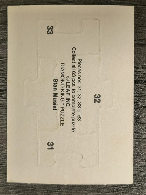1988 Donruss Stan Musial Puzzle #31 Musial Puzzle 31-33