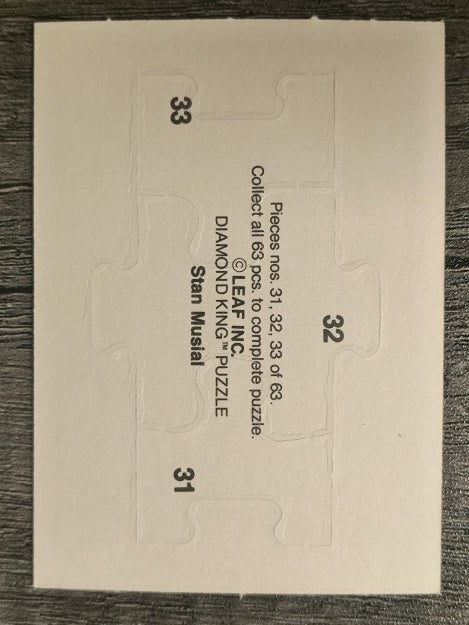 1988 Donruss Stan Musial Puzzle #31 Musial Puzzle 31-33