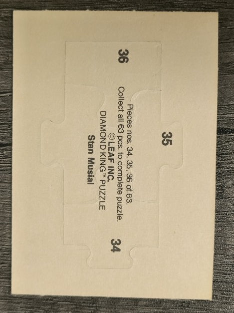 1988 Donruss Stan Musial Puzzle #34 Musial Puzzle 34-36