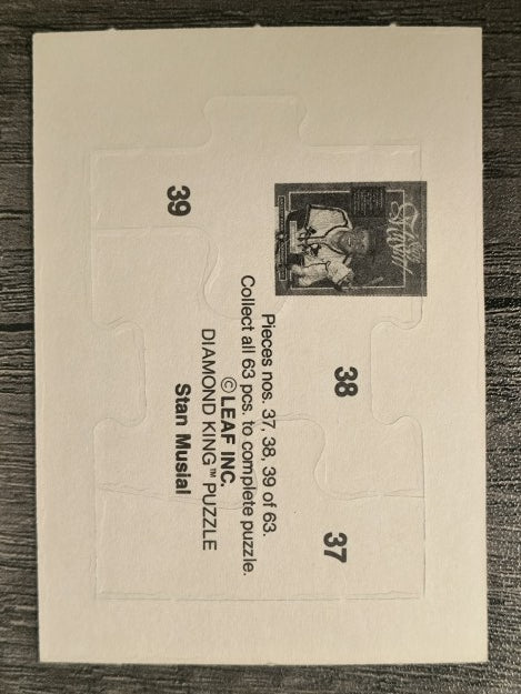 1988 Donruss Stan Musial Puzzle #37 Musial Puzzle 37-39