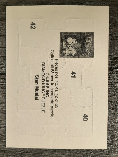 1988 Donruss Stan Musial Puzzle #40 Musial Puzzle 40-42