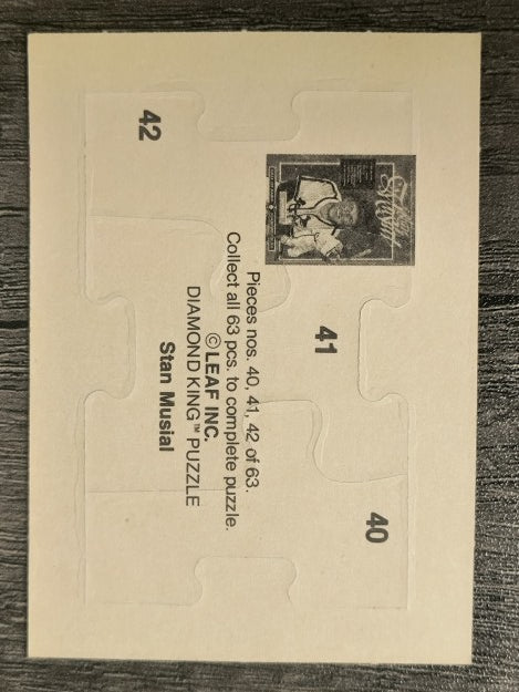 1988 Donruss Stan Musial Puzzle #40 Musial Puzzle 40-42
