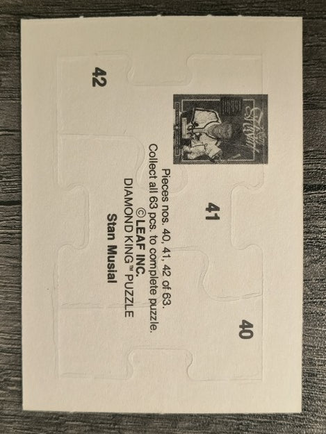 1988 Donruss Stan Musial Puzzle #40 Musial Puzzle 40-42