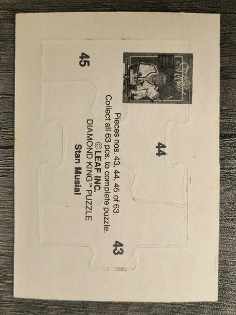 1988 Donruss Stan Musial Puzzle #43 Musial Puzzle 43-45