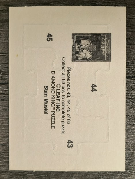 1988 Donruss Stan Musial Puzzle #43 Musial Puzzle 43-45