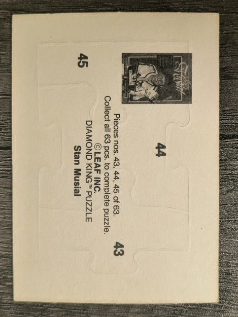 1988 Donruss Stan Musial Puzzle #43 Musial Puzzle 43-45
