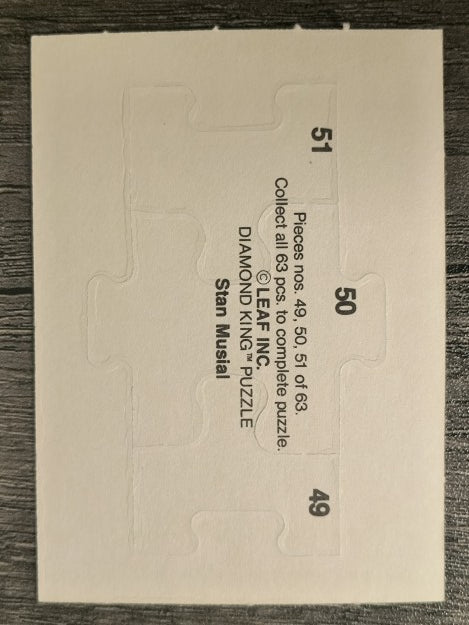 1988 Donruss Stan Musial Puzzle #49 Musial Puzzle 49-51