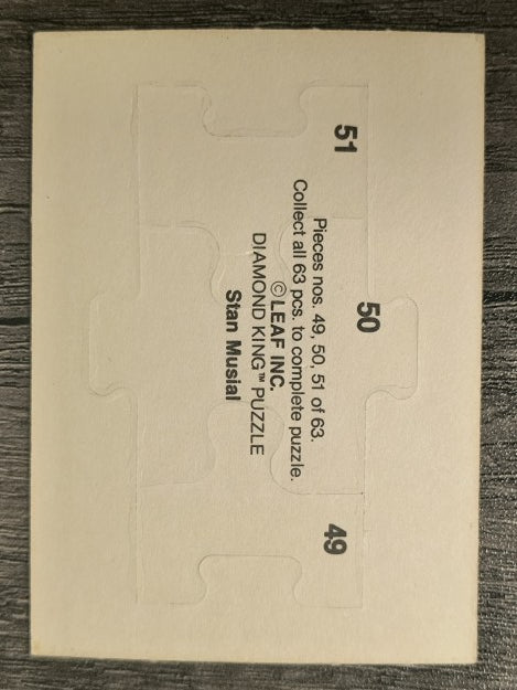 1988 Donruss Stan Musial Puzzle #49 Musial Puzzle 49-51