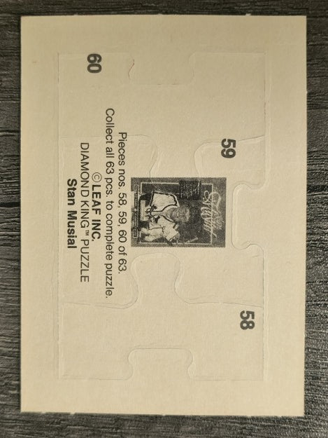 1988 Donruss Stan Musial Puzzle #58 Musial Puzzle 58-60