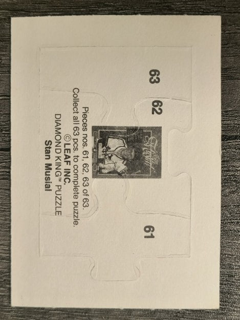 1988 Donruss Stan Musial Puzzle #61 Musial Puzzle 61-63