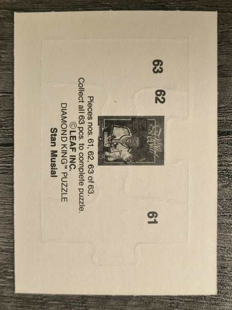 1988 Donruss Stan Musial Puzzle #61 Musial Puzzle 61-63