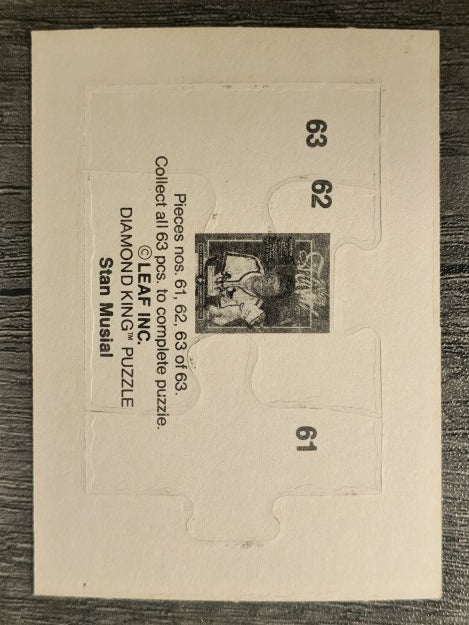 1988 Donruss Stan Musial Puzzle #61 Musial Puzzle 61-63