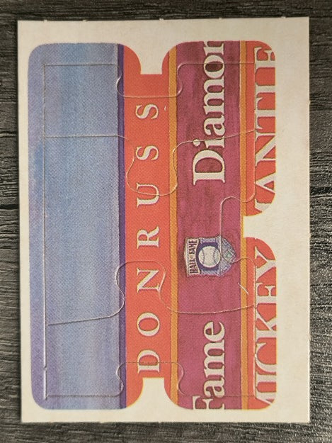 1983 Donruss Mickey Mantle Puzzle #4 Mantle Puzzle 4-6