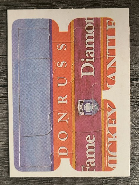 1983 Donruss Mickey Mantle Puzzle #4 Mantle Puzzle 4-6