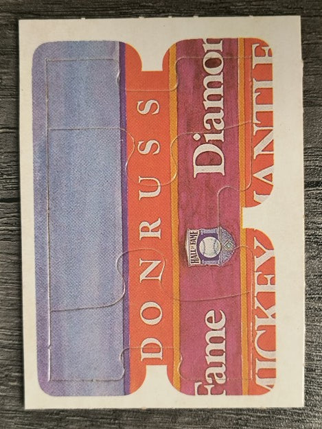 1983 Donruss Mickey Mantle Puzzle #4 Mantle Puzzle 4-6