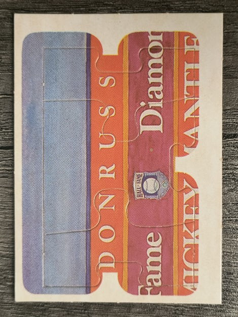 1983 Donruss Mickey Mantle Puzzle #4 Mantle Puzzle 4-6