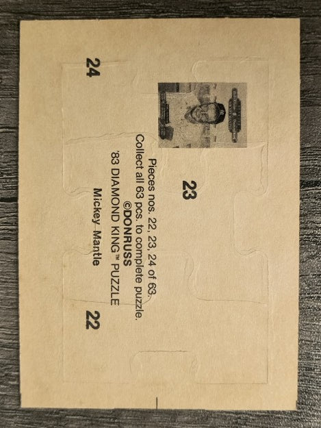 1983 Donruss Mickey Mantle Puzzle #22 Mantle Puzzle 22-24