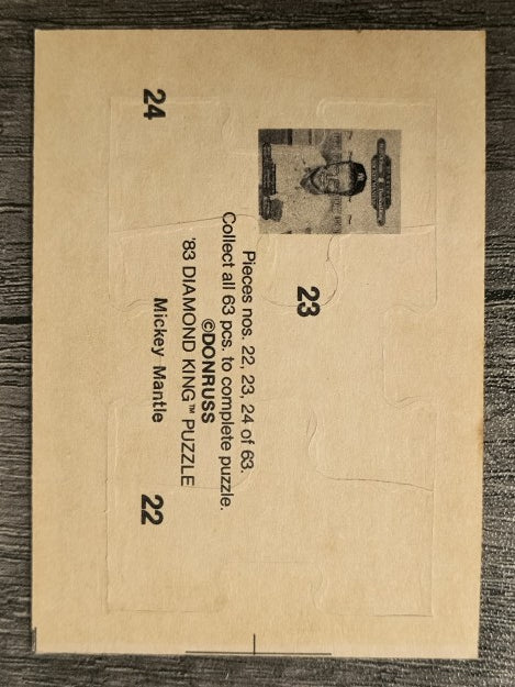 1983 Donruss Mickey Mantle Puzzle #22 Mantle Puzzle 22-24