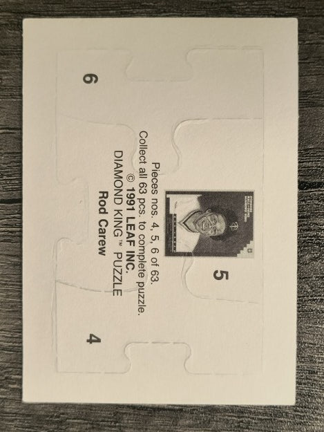 1992 Donruss Rod Carew Puzzle #4 Carew Puzzle 4-6