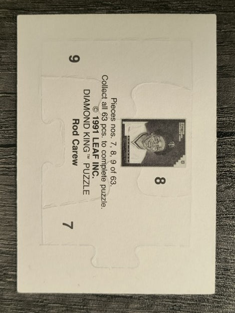 1992 Donruss Rod Carew Puzzle #7 Carew Puzzle 7-10