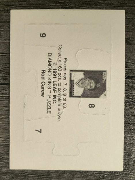 1992 Donruss Rod Carew Puzzle #7 Carew Puzzle 7-10