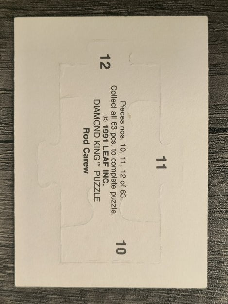 1992 Donruss Rod Carew Puzzle #10 Carew Puzzle 10-12