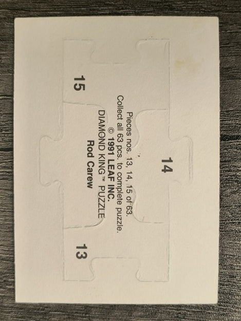 1992 Donruss Rod Carew Puzzle #13 Carew Puzzle 13-15
