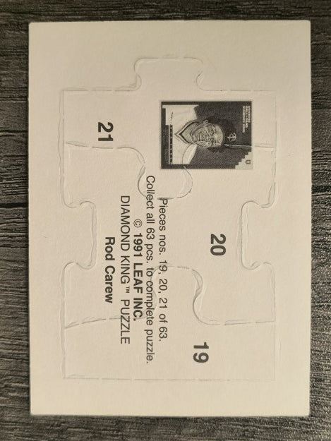 1992 Donruss Rod Carew Puzzle #19 Carew Puzzle 19-21