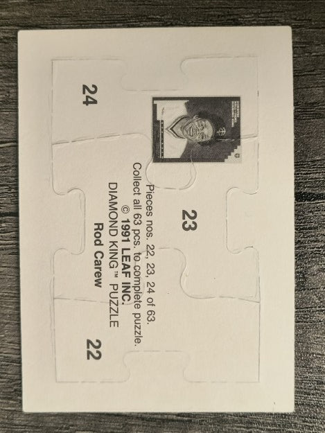 1992 Donruss Rod Carew Puzzle #22 Carew Puzzle 22-24
