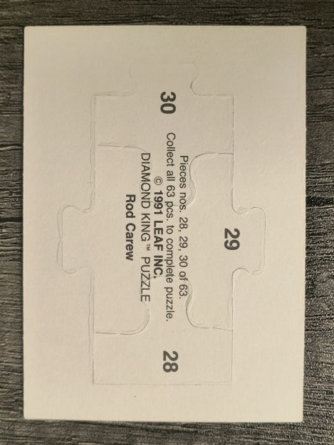 1992 Donruss Rod Carew Puzzle #28 Carew Puzzle 28-30