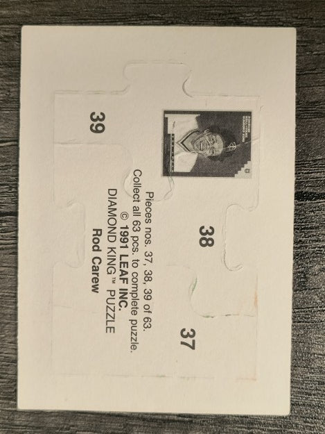 1992 Donruss Rod Carew Puzzle #37 Carew Puzzle 37-39