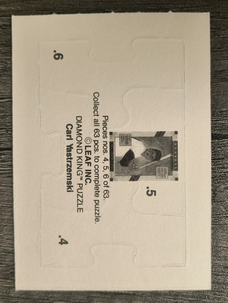 1990 Donruss Carl Yastrzemski Puzzle #4 Yastrzemski Puzzle 4-6