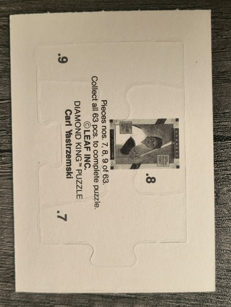 1990 Donruss Carl Yastrzemski Puzzle #7 Yastrzemski Puzzle 7-9