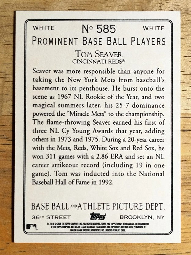 2006 Topps Turkey Red White #585 Tom Seaver